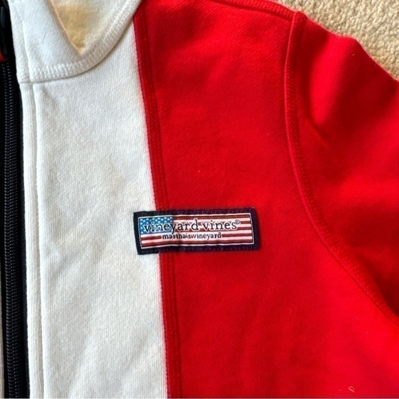 Vineyard Vines USA Colorblock Mockneck Pullover Size Small(8-10)  EUC - Picture 3 of 6